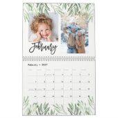 Botanische Blätter im trendy Watercolor-Stil | FOT Kalender (Feb 2027)