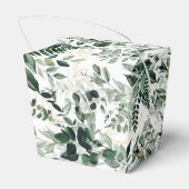 Botanische Blätter in Wasserfarbe Gastgeschenk Hoc Geschenkschachtel (Rückseite)