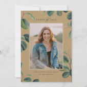 Botanische Blätter Kraft Foto Abschluss Ankündigung (Vorderseite)