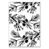 Botanische Blätter mit Handzeichen Tischnummer (Rückseite)