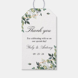 Botanische Blätter, Moderne Dankeschön für Hochzei Geschenkanhänger