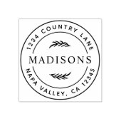 Botanische Blätter Moderne Rücksendeadresse Gummistempel (Prägung)