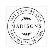 Botanische Blätter Moderne Rücksendeadresse Permastempel (Design)