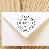 Botanische Blätter Moderne Rücksendeadresse Permastempel