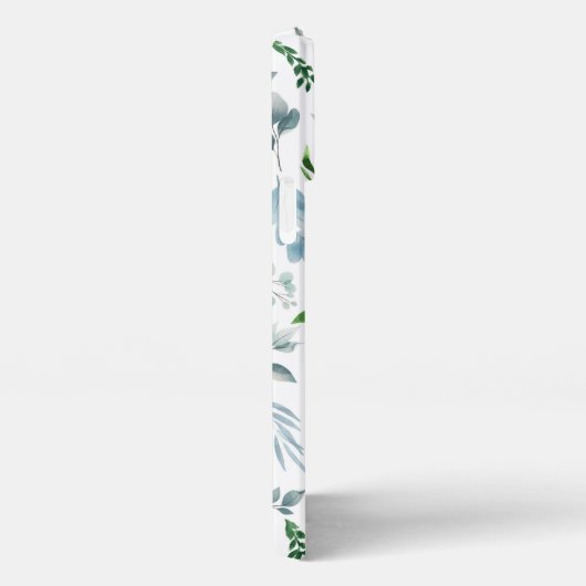 Botanische Blätter Monogramm für elegante Wasserfa iPhone Hülle (Rechte Seite)