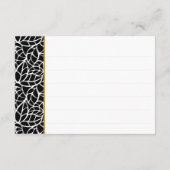 Botanische Blätter Muster Grenze Datum Nacht Ideen Begleitkarte (Rückseite)