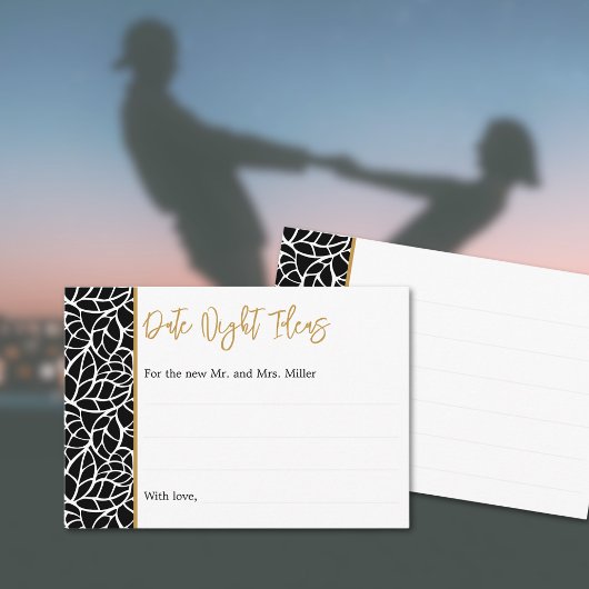 Botanische Blätter Muster Grenze Datum Nacht Ideen Begleitkarte