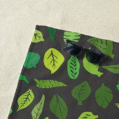 Botanische Blätter Muster Personalisiert Mit Monog Strandtuch (Beispiel)