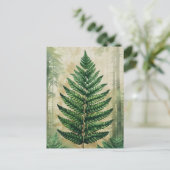 Botanische Blätter Postkarte (Stehend Vorderseite)