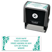 Botanische Blätter Rahmen, Unternehmen, persönlich Permastempel (Beispiel)