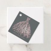 Botanische Blätter Rosa und Grau Brautparty Geschenkanhänger (Beispiel)