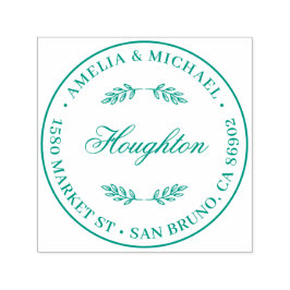 Botanische Blätter Rücksendeadresse Permastempel