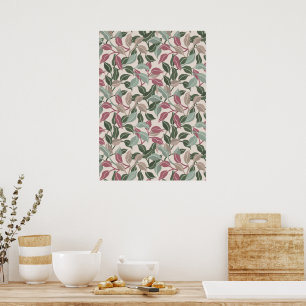 Botanische Blätter Sage Blush Neutrale Wandkunst Poster