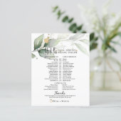 Botanische Blätter Skripttext Hochzeitstag Zeitlei (Stehend Vorderseite)