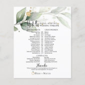 Botanische Blätter Skripttext Hochzeitstag Zeitlei (Vorderseite)