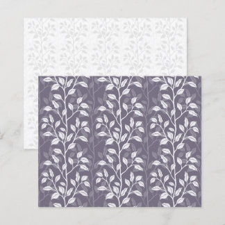 Botanische Blätter Tiefviolett Scrapbook-Papier