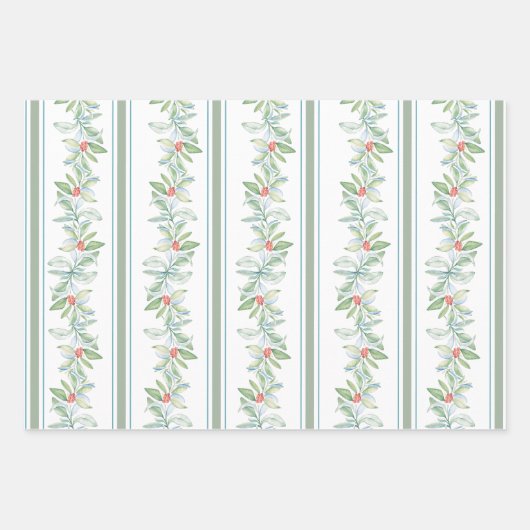 Botanische Blätter und Berries Wasserfarbe (Vorderseite 3)