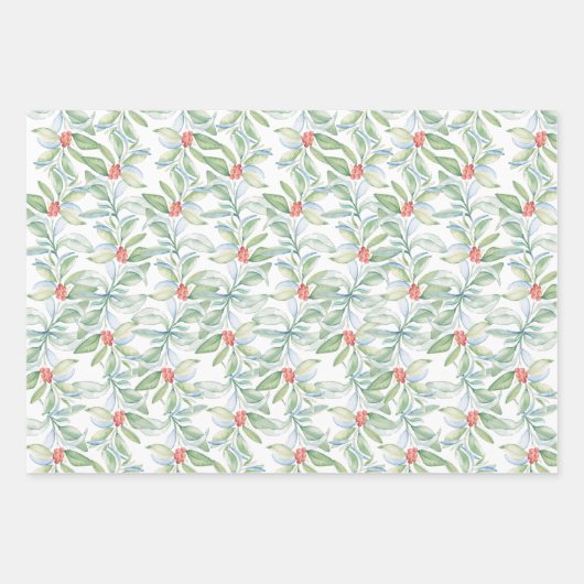 Botanische Blätter und Berries Wasserfarbe (Vorderseite)