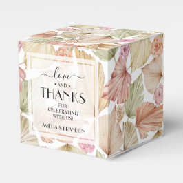 Botanische Blätter und Blume Boho Wedding Geschenkschachtel