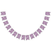 Botanische Blätter und Blume Lila Wimpelkette (Alle)