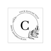 Botanische Blätter und Blume nach Kundenwunsch Gummistempel (Prägung)