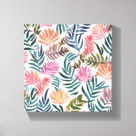 Botanische Blätter Wasserfarbe | Blumenfarben Nied Leinwanddruck