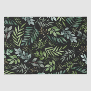 Botanische Blätter Wasserfarbe Seidenpapier