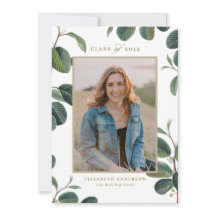 Botanische Blätter Wasserfarbe Weißes Foto Abschlu