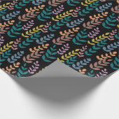 Botanische Blätter Wasserfarben Boho Geschenkpapier (Ecke)