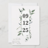 Botanische Blattgrüne Save the Date (Vorderseite)