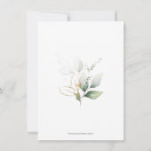 Botanische Blattpflanze Babydusche Einladung (Rückseite)