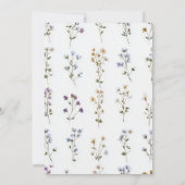 Botanische Blau-Grün-Tauf-Einladung (Rückseite)