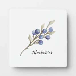 Botanische Blaubeeren Fotoplatte