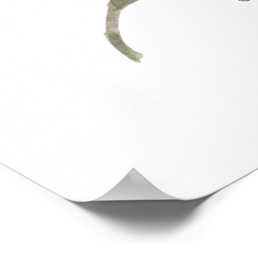 Botanische Blaubeeren Poster (Ecke)