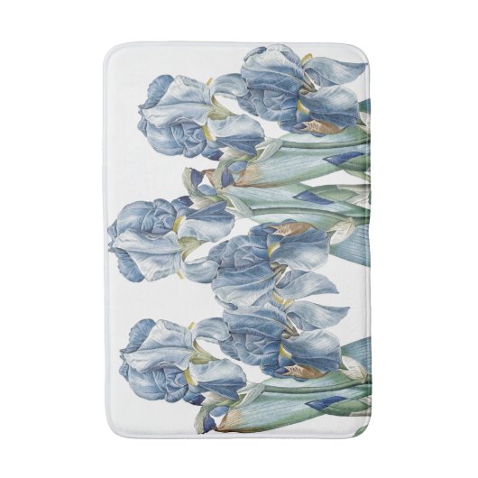 Botanische blaue Iris-Blumen Redoute Bad-Matte Badematte (Vorderseite Vertikal)