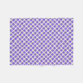 Botanische blaue Pelargonie-Blume Fleecedecke (Vorderseite (Horizontal))