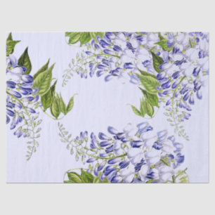 Botanische blaue seidenpapier