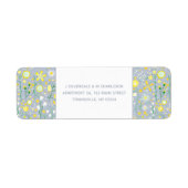 Botanische Blaue Wildblume Rücksendeadresse (Vorne)