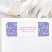 Botanische Blaue Wildblume Rücksendeadresse (Insitu)