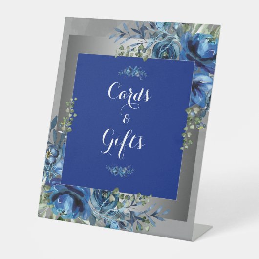 Botanische Blicke: Silberinfundiertes Brautparty Sockelschild (Vorderseite)