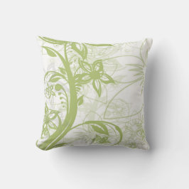 Botanische Bliss Grüne Flora Decorative Baumwolle Kissen