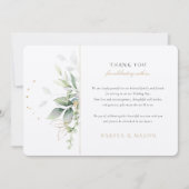 Botanische Bliss-Hochzeit Dankeschön-Karte Einladung (Vorderseite)