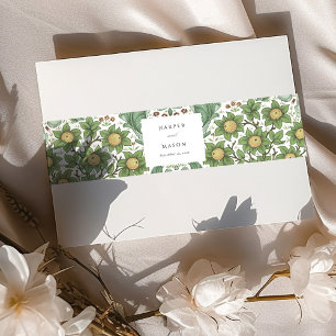 Botanische Bliss-Hochzeitsfeier Einladungsbanderole