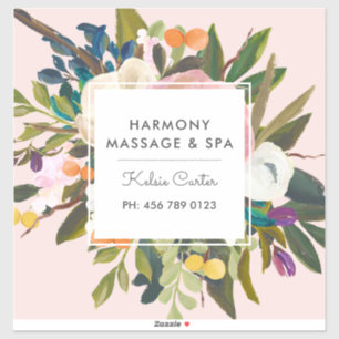 Botanische Bliss Moderne Elegante Blumen   Blüte Aufkleber