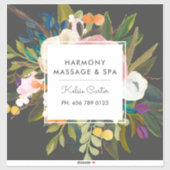 Botanische Bliss Moderne Elegante Blumen | Schwarz Aufkleber (Blatt)