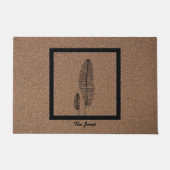 Botanische Bliss: Personalisierte Pflanze Design D Fußmatte (Vorderseite)