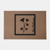 Botanische Bliss: Personalisierte Pflanze Design D Fußmatte (Vorderseite)