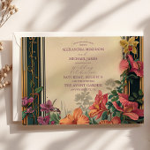 Botanische Bliss Wildblumen Jugendstil-Hochzeit Einladung
