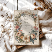 Botanische Bliss Wildblumen Jugendstil-Hochzeit Save The Date