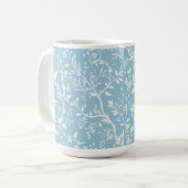 Botanische Blue Coffee Tasse (Vorderseite Links)